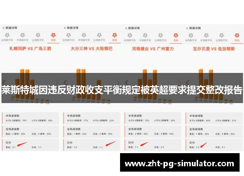 莱斯特城因违反财政收支平衡规定被英超要求提交整改报告 莱斯特城因违反财政收支平衡规定被英超要求提交整改报告